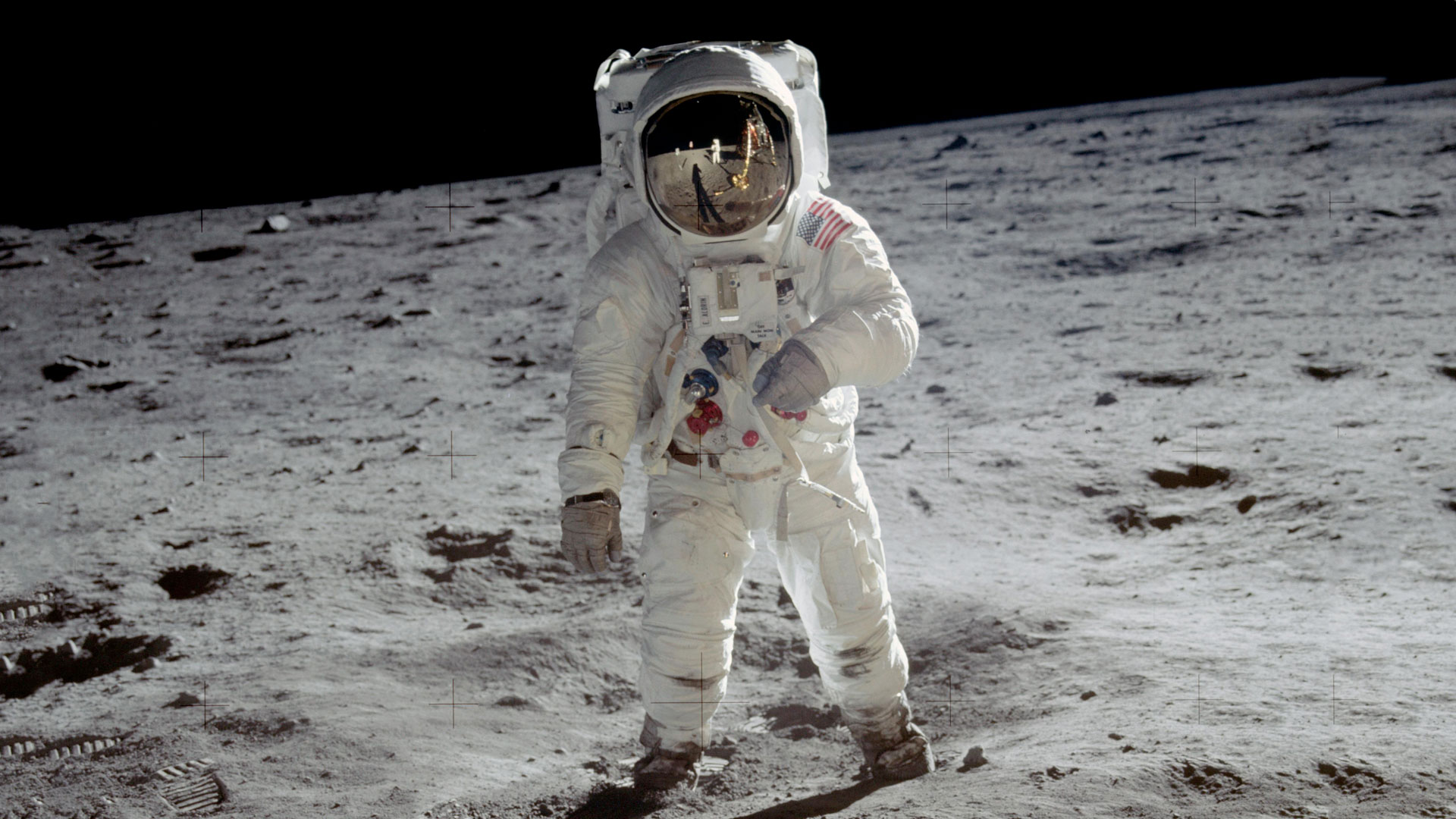 Buzz Aldrin on the moon