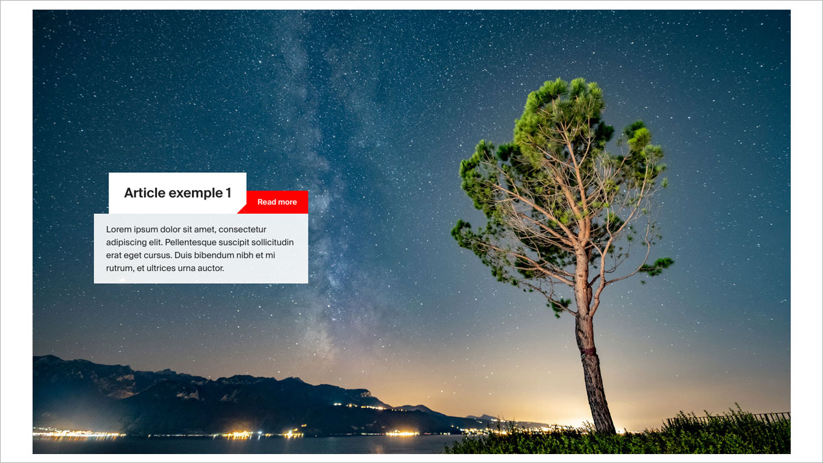 Exemple de bloc Post highlight