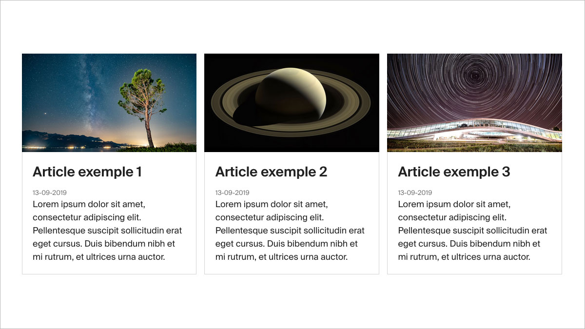 Exemple de bloc Post teaser