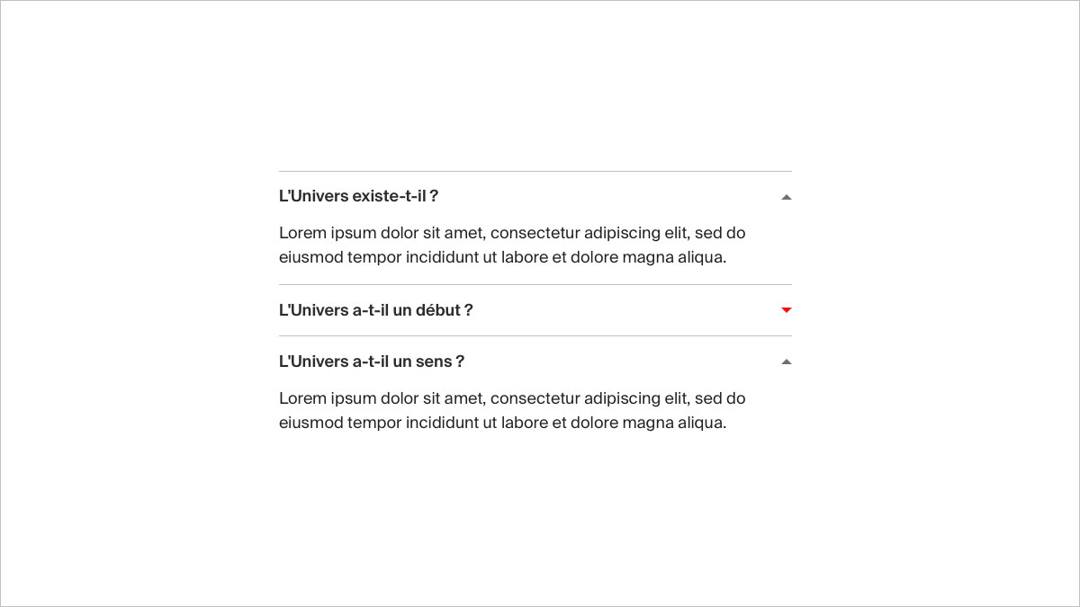 Exemple de bloc Toggle