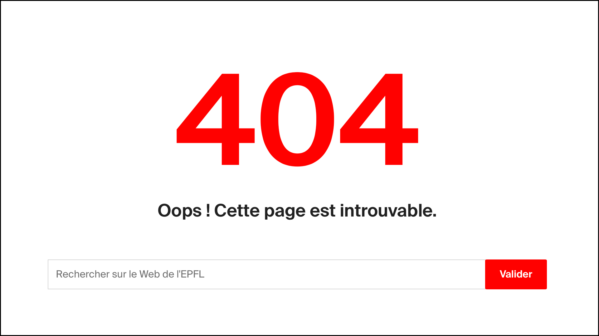 Message d’erreur dit 404