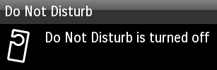 Inactive Do Not Disturb