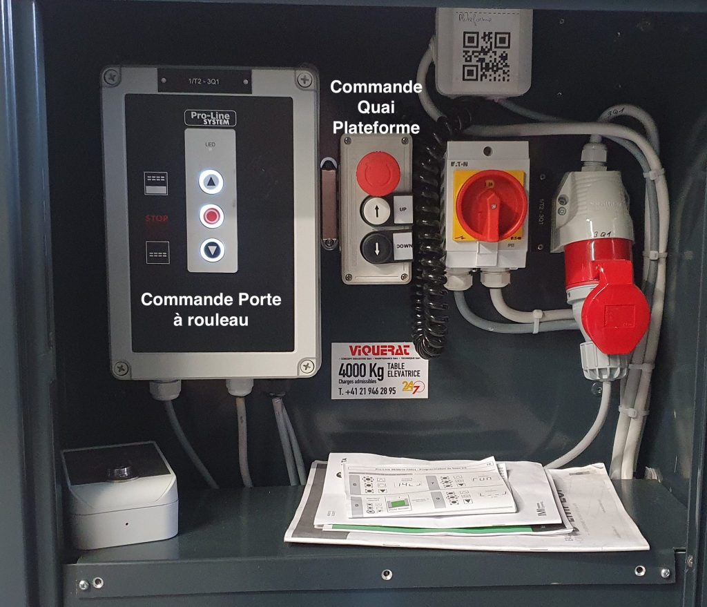 Télélcommandes porte à rouleaux et quai